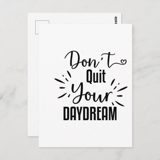 Beenden Sie Ihren Traumaufenthalt und Ihre Ankündi Postkarte (Vorne/Hinten)