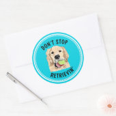 Beenden Sie nicht das Siegel der Hundeschildkleber Runder Aufkleber (Umschlag)