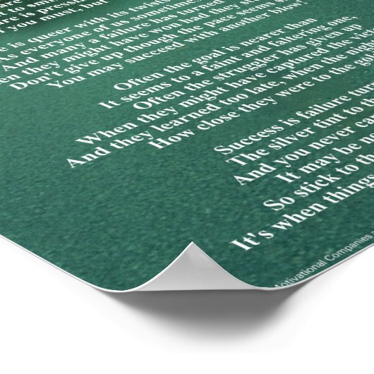 Beenden Sie nicht - Poster 8 "x10" (Ecke)