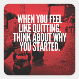 Beenden Sie nicht - Workout Motivierend Quadratischer Aufkleber