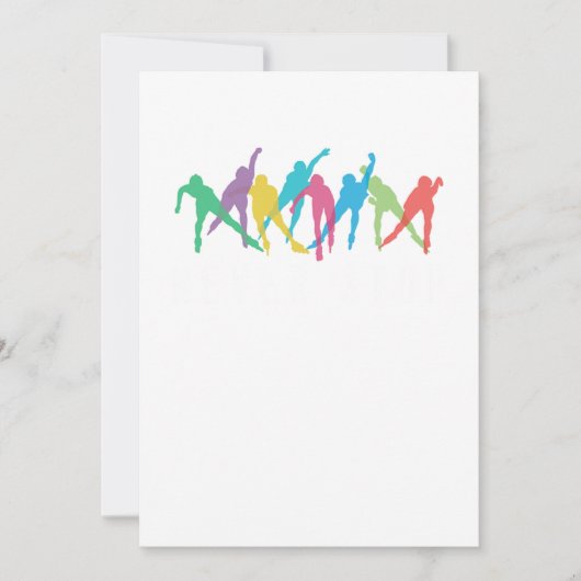 Beenden Sie nie die Skaten-Rollerblading Rollenkur Einladung (Vorderseite)