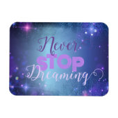 Beenden Sie nie mit dem Motto "Zitate" Motivierend Magnet (Horizontal)