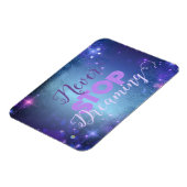 Beenden Sie nie mit dem Motto "Zitate" Motivierend Magnet (Linke Seite)