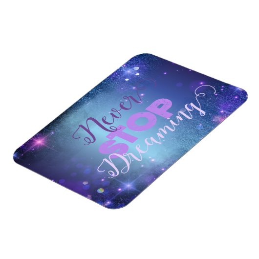 Beenden Sie nie mit dem Motto "Zitate" Motivierend Magnet (Linke Seite)