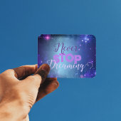 Beenden Sie nie mit dem Motto "Zitate" Motivierend Magnet