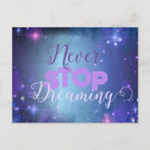 Beenden Sie nie mit dem Motto "Zitate" Motivierend Postkarte (Vorderseite)