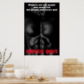Beenden Sie niemals die Fitness der inspirierenden Poster (Küche)