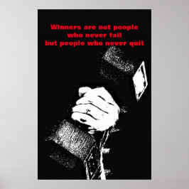 Beenden Sie niemals die Fitness der inspirierenden Poster