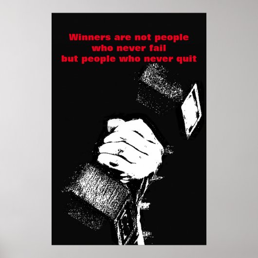 Beenden Sie niemals die Fitness der inspirierenden Poster (Vorne)