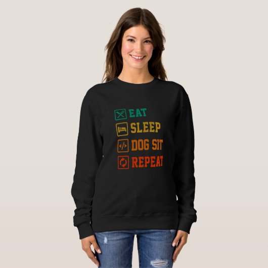 Beenden Sie Sleep Code Wiederholen Coder Programme Sweatshirt (Vorne ganz)
