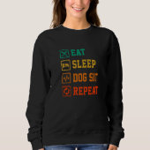 Beenden Sie Sleep Code Wiederholen Coder Programme Sweatshirt (Vorderseite)