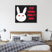 Beenden Sie Tierquälerei Jetzt Canvas drucken Leinwanddruck (Insitu (Schlafzimmer))