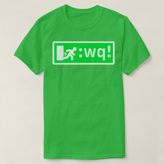 Beenden Vim-Zeichen T-Shirt (Design vorne)