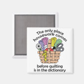 Beenden vor der Hausarbeit Magnet (Vorderseite/Rückseite)