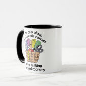 Beenden vor der Hausarbeit Tasse (Vorderseite Links)