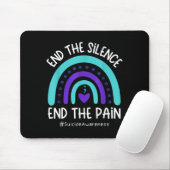 Beendet das Schweigen, beendet den Schmerz Regenbo Mousepad (Mit Mouse)