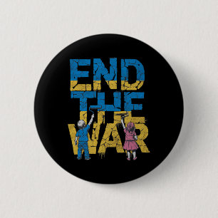 Beendet den Krieg Graffiti Kinder unterstützen Sel Button