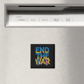 Beendet den Krieg Graffiti Kinder unterstützen Sel Magnet (In Situ (Geschirrspüler))