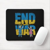 Beendet den Krieg Graffiti Kinder unterstützen Sel Mousepad (Mit Mouse)