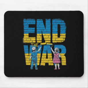 Beendet den Krieg Graffiti Kinder unterstützen Sel Mousepad