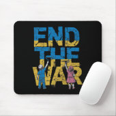 Beendet den Krieg Graffiti Kinder unterstützen Sel Mousepad (Mit Mouse)