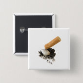 Beendigtes Rauchen Button (Vorne & Hinten)