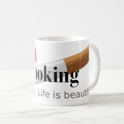 Beendigtes Rauchen Kaffeetasse (VorderseiteRechts)