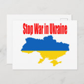 Beendigung des Krieges in der Ukraine Postkarte (Vorne/Hinten)