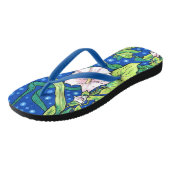 Beendweed Reed Summer Wildblumen Blumenmalerei Badesandalen (Schrägansicht)