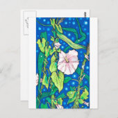 Beendweed Reed Summer Wildblumen Blumenmalerei Postkarte (Vorne/Hinten)