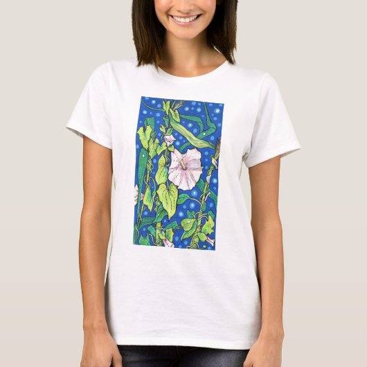 Beendweed Reed Summer Wildblumen Blumenmalerei T-Shirt (Vorderseite)