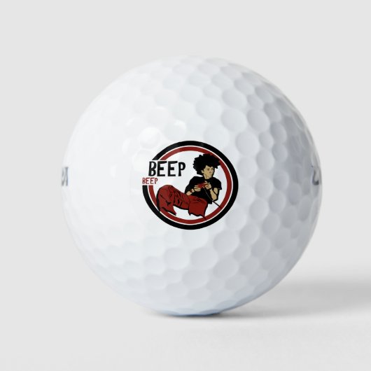 Beep Beep Gamer Golfball (Vorderseite)