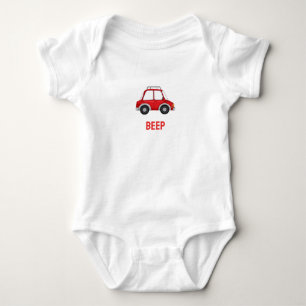 Beep Beep Kleines Rotes Auto Baby-Body Baby Strampler