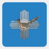 Beep Beep Quadratischer Aufkleber (Vorderseite)