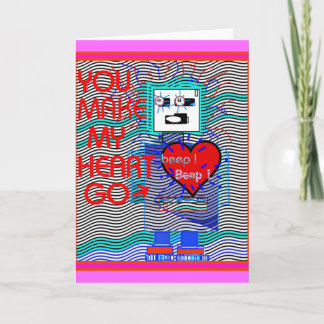 Beep ! Beep ! RoBoT Valentinkarte Feiertagskarte