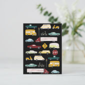 Beep Beep Stuck in Traffic Pattern Postkarte (Stehend Vorderseite)