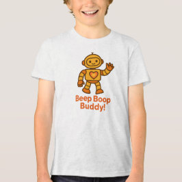 Beep Boop Buddy Süßes Robotdesign Tri-Blend Shirt