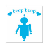 Beep Boop Niedlich Robot Briefmarke Permastempel (Design)