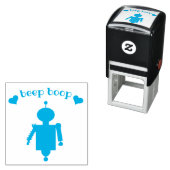 Beep Boop Niedlich Robot Briefmarke Permastempel (Beispiel)