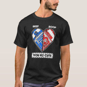 Beep Boop Robot Heart Valentinstag Niedlich Liebe T-Shirt