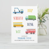 Beep Screech Woo Kid's Geburtstag Dankeschön Karte (Stehend Vorderseite)