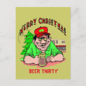 Beer 30 Weihnachtsfeiertag Postkarte (Vorderseite)
