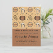 Beer 31. Geburtstag Einladungen Rustikale Männer (Stehend Vorderseite)