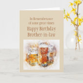 Beer Ale Funny Schwager im Schwiegereltern Geburts Karte (Gelbe Blume)