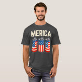 Beer American Flag 4th Of July Merica USA Men Wome T-Shirt (Vorne ganz)