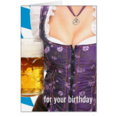 Beer and Bar Maiden Birthday Card (Vorne)