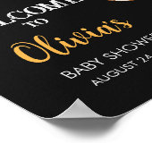 Beer and Diapers Baby Shower Welcome Sign Poster (Ecke)