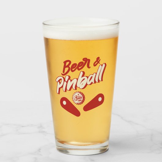 Beer And Pinball Glas (Vorne (Gefüllt))