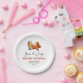 Beer and Wings Before The Rings Couples Shower Pappteller (Party)