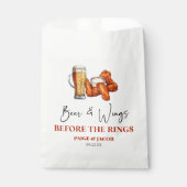 Beer and Wings Before The Rings Rehearsal Dinner Geschenktütchen (Vorderseite)